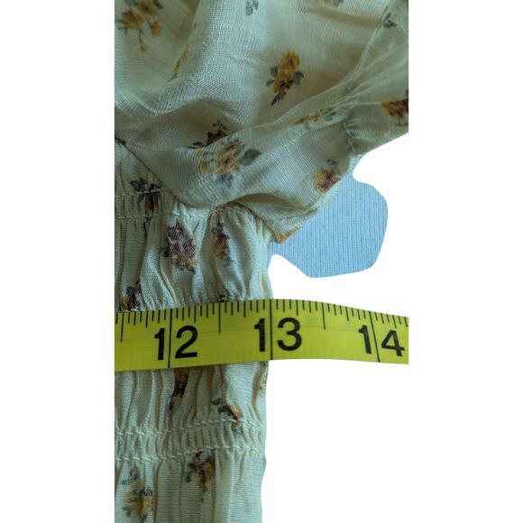 Trixxi Top SzM(See meas) Rayon/Poly Gauze floral  Baby doll milkmaid NWT - Picture 2 of 10